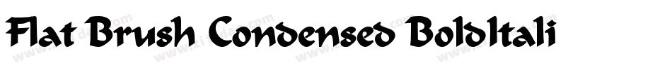 Flat Brush Condensed BoldItalic字体转换